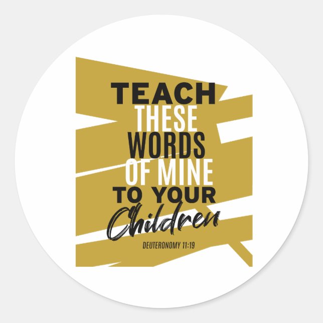 Sticker Rond Apprenez ces paroles à vos enfants (Devant)