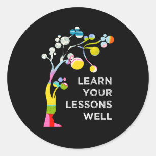 Sticker Rond Apprenez Vos Leçons Bien Godspell Musical Theater 
