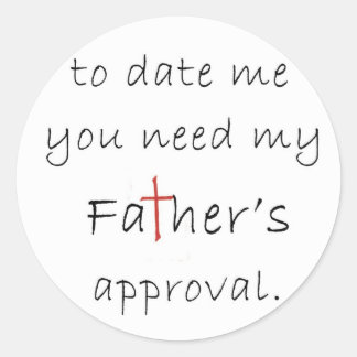 Sticker Rond Approbation du père