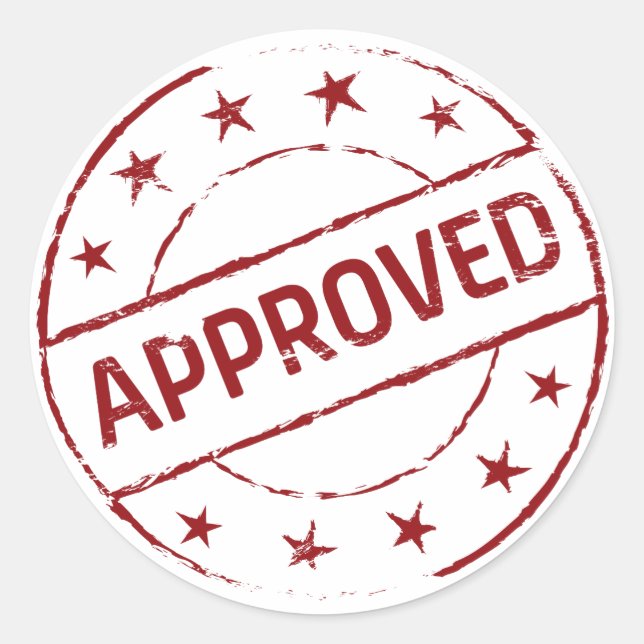 Sticker Rond Approuvé (Devant)