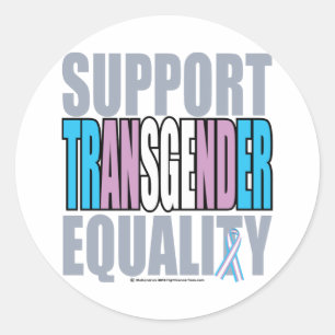 Sticker Rond Appui à l'égalité entre les sexes