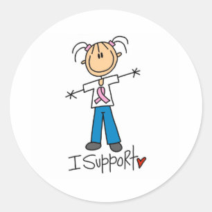 Sticker Rond Appui de cancer du sein