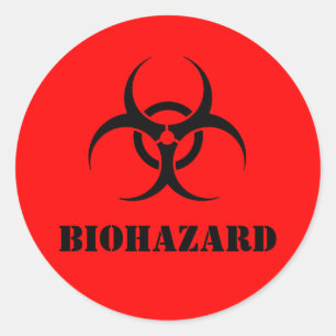 Sticker Rond Appui verticaux rouges de Halloween d'étiquette d