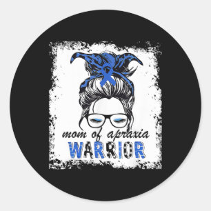 Sticker Rond Apraxia Sensibilisation Guerrier Mères Fête des Mè