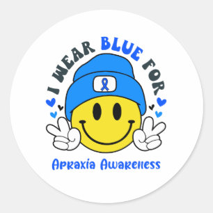 Sticker Rond Apraxia Sensibilisation Ribbon Support Cadeaux