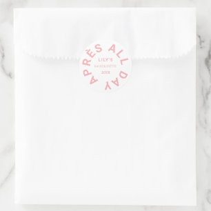Sticker Rond Après toute la journée Fête de Fiançailles Rose