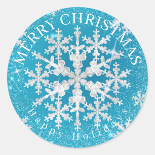 Sticker Rond Aqua White