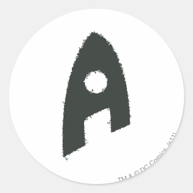 Sticker Rond Aquaman Grunge 'A' (Devant)