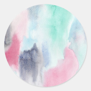 Sticker Rond Aquarelle apaisante