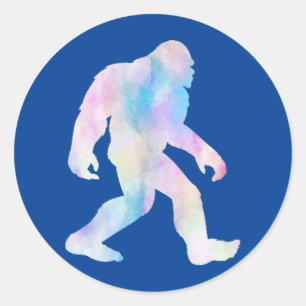 Sticker Rond Aquarelle Bigfoot
