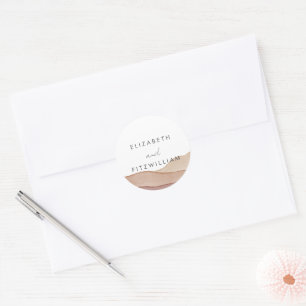 Sticker Rond Aquarelle Boho Abstraite   Enveloppes mariages