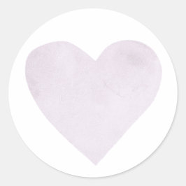 Sticker Rond Aquarelle coeur pourpre. Saint Valentin. Mariage L