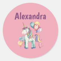 Aquarelle couleur mignonne licorne