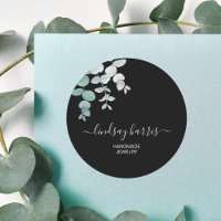 Aquarelle de bijoux Eucalyptus Noir
