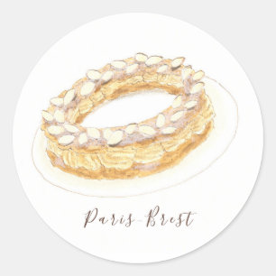 Sticker Rond Aquarelle de Paris-Brest