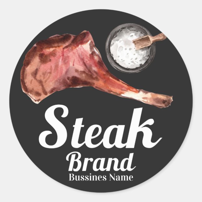 Sticker Rond Aquarelle des aliments à vapeur (Devant)