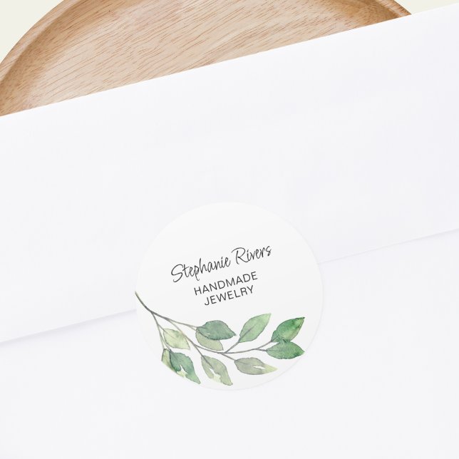 Sticker Rond Aquarelle du bijoutier (Créateur téléchargé)