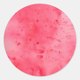 Sticker Rond Aquarelle en marbre rouge