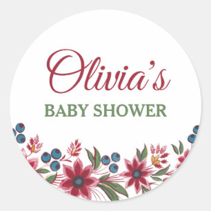 Sticker Rond Aquarelle Florale