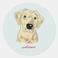 Aquarelle Labrador jaune