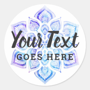 Sticker Rond Aquarelle Mandala Métaphysique Spirituel Yoga