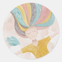 Aquarelle mignonne fille de dessin animé. Imaginai