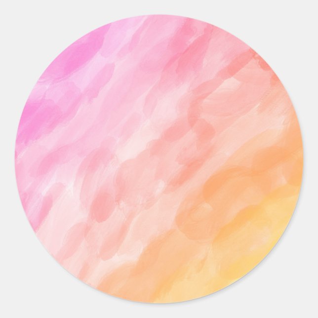Sticker Rond Aquarelle peinte en pastel (Devant)