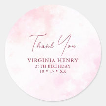 Aquarelle rose Anniversaire