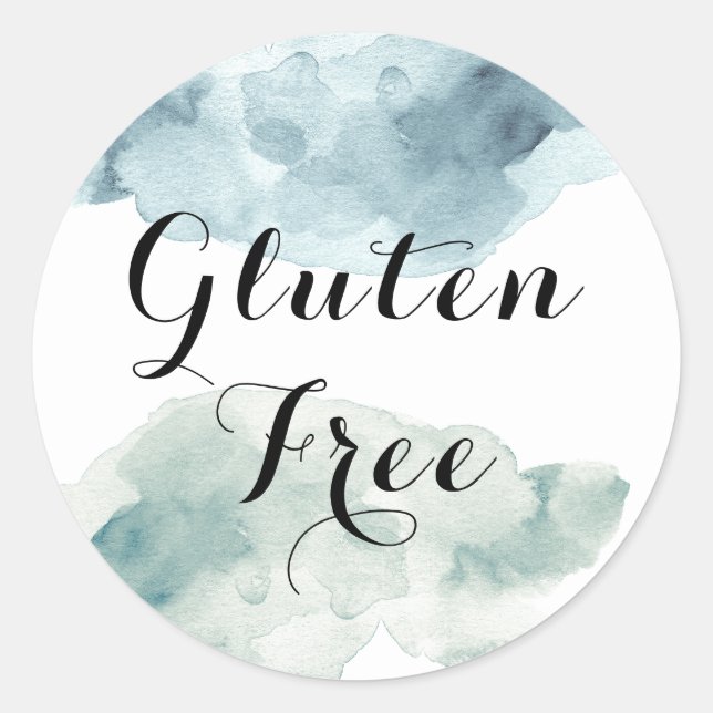 Sticker Rond Aquarelle sans gluten (Devant)