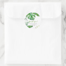 Aquarelle tropicale Vert Monstera Feuille Mariage