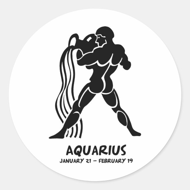Sticker Rond Aquarius (Devant)