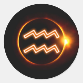 Sticker Rond Aquarius