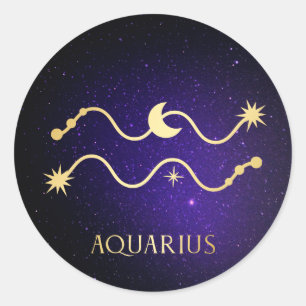 Sticker Rond Aquarius