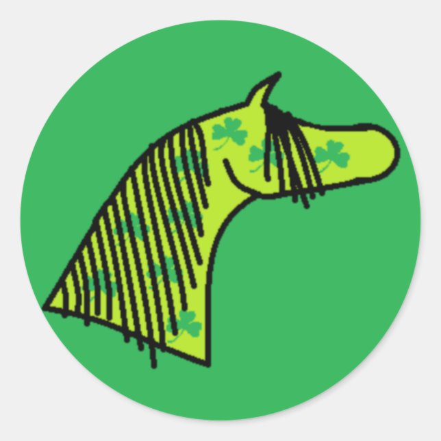Sticker Rond Arabe shamrock (Devant)
