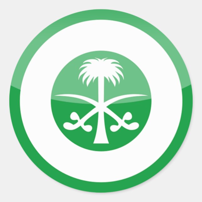 Sticker Rond arabie saoudite (Devant)