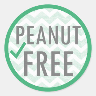 Sticker Rond Arachide libre vert Allergène gratuit