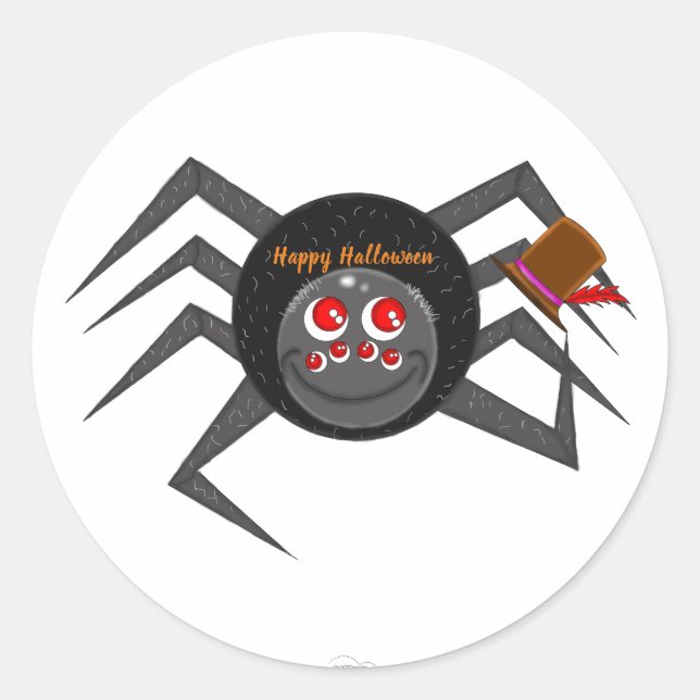 Sticker Rond araignée chauve (Devant)