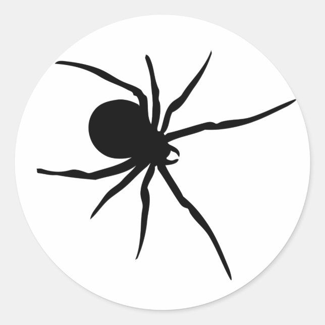 Sticker Rond Araignée noire géante (Devant)