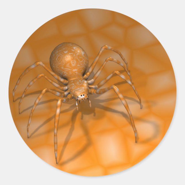 Sticker Rond Araignée orange (Devant)