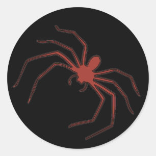 Sticker Rond Araignée rouge