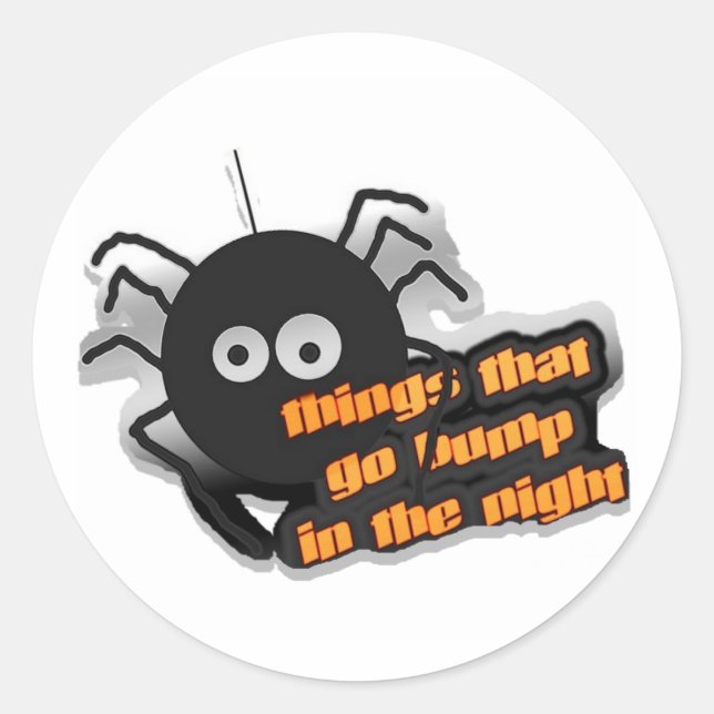 Sticker Rond Araignées de choses qui vont sauter (Devant)