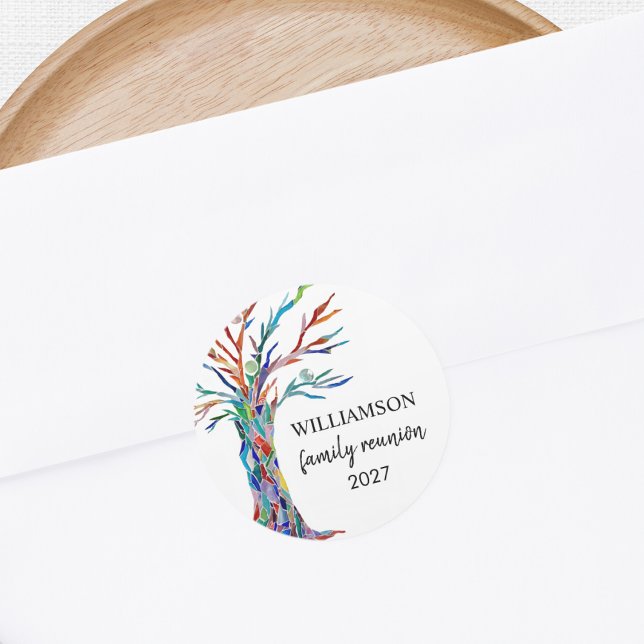 Sticker Rond Arborescence familiale (Créateur téléchargé)