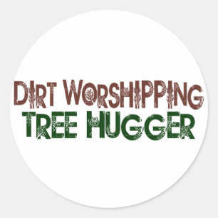 Sticker Rond Arbre adorant Hugger de saleté