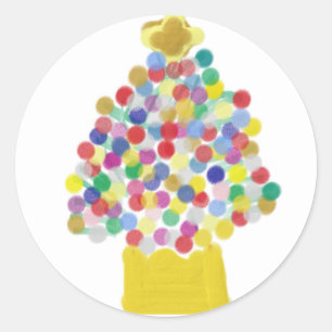 Sticker Rond Arbre de boule de gomme