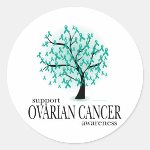 Sticker Rond Arbre de Cancer ovarien