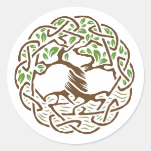Sticker Rond Arbre de la vie celtique