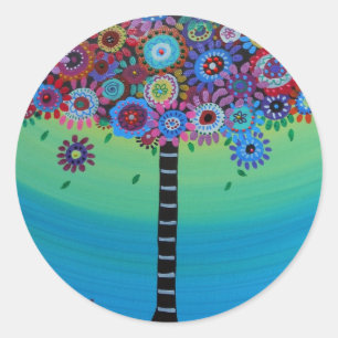 STICKER ROND ARBRE DE LA VIE LUNATIQUE PAR PRISARTS