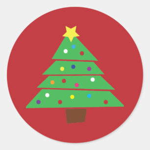 Sticker Rond Arbre de Noël