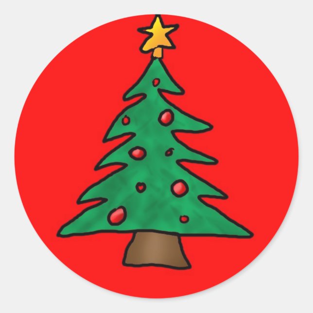 Sticker Rond arbre de Noël (Devant)