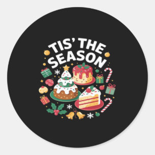 Sticker Rond Arbre De Noël Cute - Cette Saison